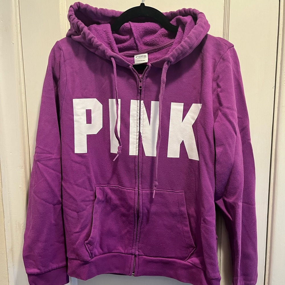 3 PINK zip-up hoodies